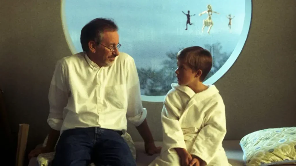 Spielberg y Osment en AI: Inteligencia Artificial