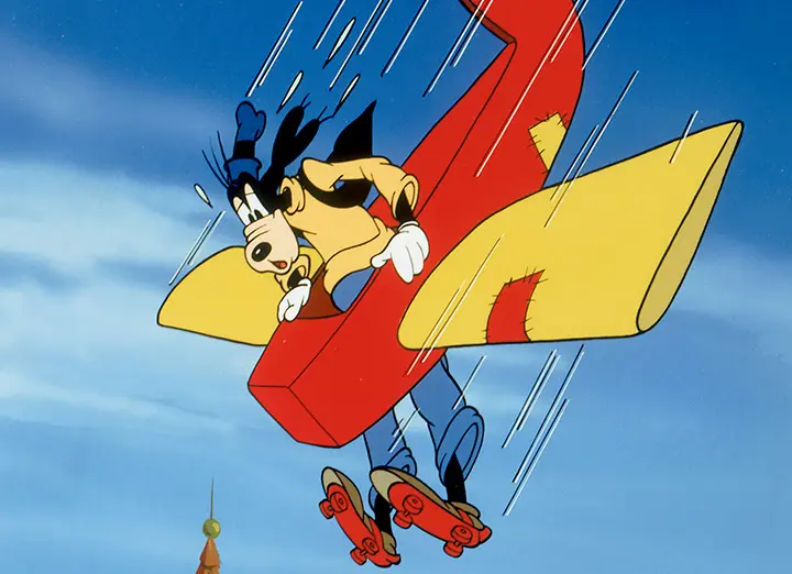 Goofy en un avión muy frágil