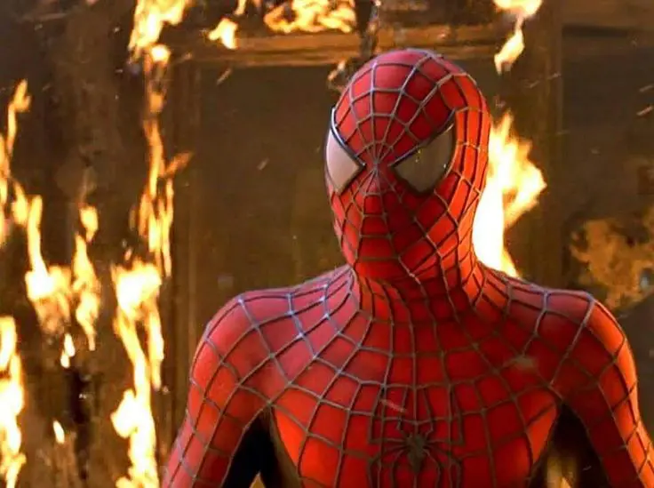 Spider-Man (2002) escena fuego